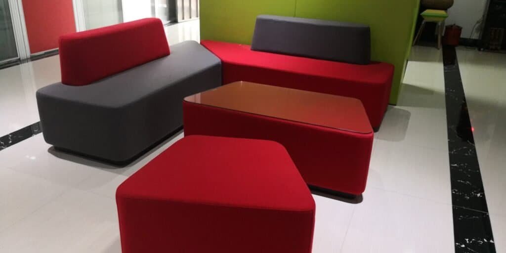 High Back Office Booth Seating 4 Seater Divider Modular Partition Sofa ...